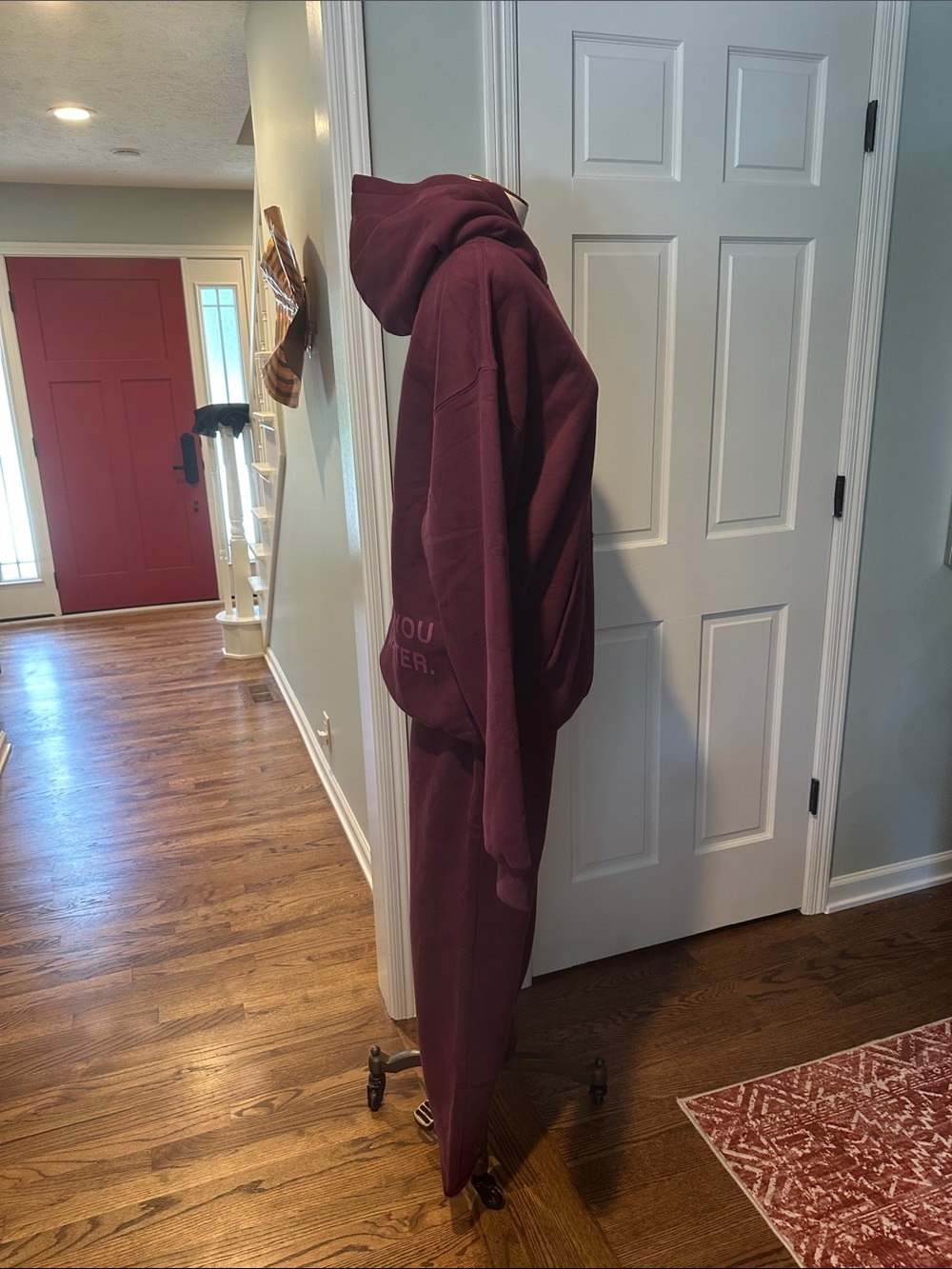 NWOT Comfort Clothing plum Maroon Hoodie & Sweatpants Set Sz M unisex - Picture 8 of 13